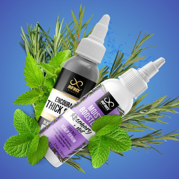 Infinix Scalp & Hair Treatment Pack - Black Seed Oil & Rosemary mint - Promotes Hair Growth - Reduces Hair Thinning - Strengthens Hair - Improves Scalp Health - Pack of 2