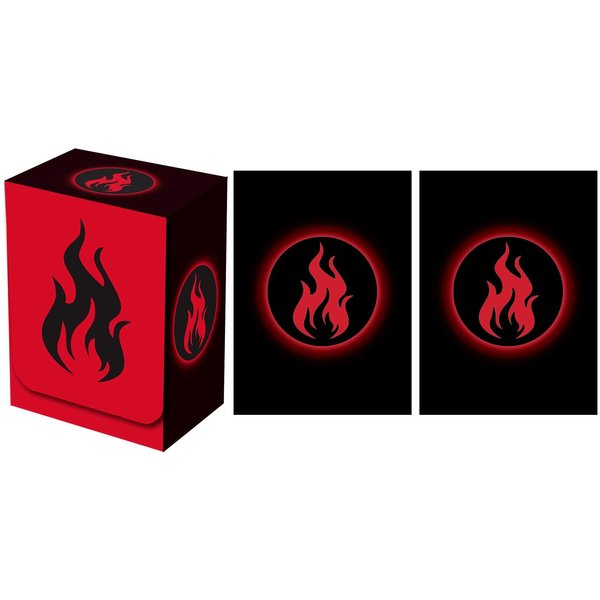 Legion Supplies Absolute Iconic Red Fire Deck Box with 100 Sleeves