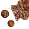 viviaBella Clip in Body Wave Human Hair Extensions 20 Inches Copper Red Color Virgin Hair Double Weft 7Pcs/lot 120g/set 16 Clips for Girls Beauty (120g 20", Copper Red)