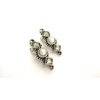 Generic Set of 2 small pearl gray crystal metal alligator hair claw clip for fine thin