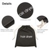 Hair Dryer Bags Drawstring Bag Container Hairdryer Bag, 11.8 by 13.8 Inch (Gray,Cotton)