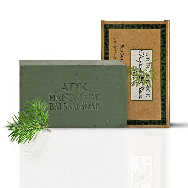 Balsam Fir Natural Soap Bar 16oz- Plant Based, Made, Organic Soap, Vegan Soap for Men & Women, Essential Oils for Dry & Sensitive Skin, Cuts into 10 Soap Bars, Great Gift