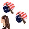 Patriotic Heart Hair Clips 4th of July Independence Day Barrettes Red White Blue Alligator Hairpins for Women Girls American Flag Hair Clips 4th of July Hairpin Heart Barrettes Independence Day