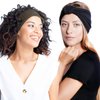 BLOM Non Slip Wide Yoga and Workout Headbands for Women - Headbands for Fashion, Travel, or Running - Gym Wrap - 2 Pack
