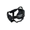 Dean & Tyler Black with Reflective Trim Fun Dog Harness with Padded Chest Piece, No Petting Please, Small, Fits Girth Size 22-Inch to 27-Inch