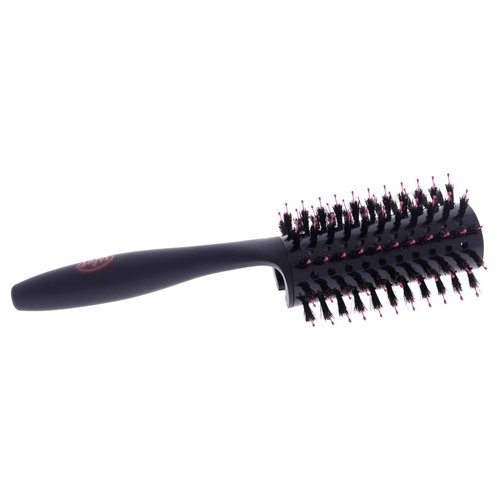 Wet Brush Straighten & Style Round Brush - for All Hair Types - A Perfect Blow Out with Less Pain, Effort and Breakage - Open Barrel Design For High Speed Drying In Less Time, Black