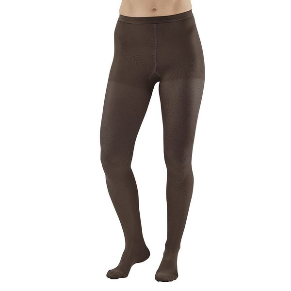 Ames Walker AW Style 208 Microfiber Opaque 15-20 mmHg Moderate Compression Closed Toe Pantyhose/Tights Black Small