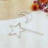 2 Pcs Silver Rhinestone Crystal Geometric Stars Moon Hair Clip Fashion Woman Hollow Side Clip Barrettes Hairpin Hair Accessories