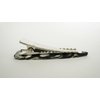 Generic Marbled effect multi-color alligator hair clip barrette (Primary color: Black/gray), 1 Count (Pack of 1)
