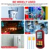 Digital Thermometer Dual Channel Thermometer Temperature Thermometer with Two K-Type Thermocouple Probe Backlight LCD K Type Thermometer for K/J/T/E/R/S/N Thermocouple