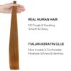 HOTBANANA I Tip Hair Extensions Human Hair, 22 Inch 50g 50s Auburn Ginger Pre Bonded ITip Hair Extensions Cold Fusion I Tip Extensions Straight I Tips Hair Extensions