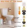 Toilet Flange with Wax Ring for Toilets, Toilet Flange Repair Kit for 4" and 5" Drain Pipe, Extra Wax Rings New Installation, Toilet Replacement Kit with Washers & Bolts for Plumbing Below Floor