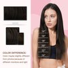 GOO GOO Sew in Hair Extensions Real Human Hair, Weft Hair Extensions Human Hair, 2 Dark Brown 20 Inch-105g, Weft Bundles Straight Silky Remy Hair