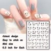 5D Kawaii Anime Nail Stickers, 6 Sheets Cute Cartoon Nail Decals for Nail Art Decoration, Perfect for Women and Girls, Pegatinas para Uñas