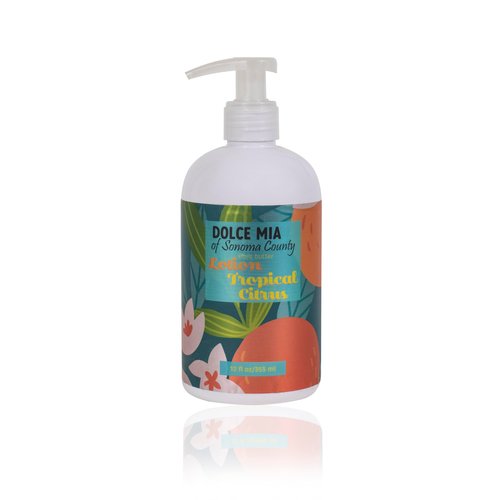 Dolce Mia | Shea Butter Lotion | Tropical Citrus | Organic Botanicals | Hypoalergenic | Vegan and Cruelty Free | 12 oz