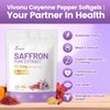 Saffron Supplements Softgels, Natural Saffron Extract Supports Eyes Health, Energy, Mood, Immunity, Focus, Rich in Vitamin and Extracts of Saffron, Turmeric, Rosemary (480 Softgels / 2 Bag)