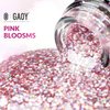 GAOY Glitter Gel Nail Polish, 16ml Pink Sparkly Gel Polish, Diamond Shiny Soak Off Glitter UV Gel for Nail Art, 1125 Pink Bloosms