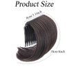 2Pcs Brown Black Hair Comb Bump It Up Volume Hair Base Insert Tool Hair Bun Invisible False Hair Clip Fluffy Styling Increased Hair Pad for Women