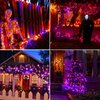 iBaycon 2 Pack 50 LED Battery Halloween Lights, 16.4ft Battery Operated Halloween Lights, Orange Purple Waterproof Twinkle Fairy Lights with 8 Modes & Timer for Indoor Outdoor Halloween Decorations