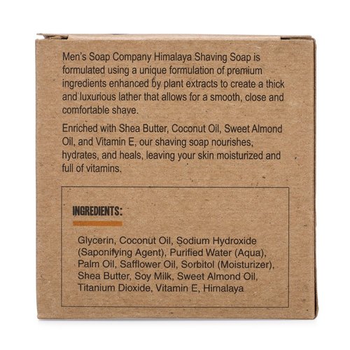 Men’s Soap Company Shaving Soap for Men and Women 4.0 oz Refill Puck Made with Natural Vegan Plant Ingredients. Shea Butter and Vitamin E Create Thick Shave Soap Lather for Skin Protection, Himalaya