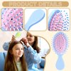 TKOnline 10 Pack Small Hair Brush Air Cushion Hairbrush Travel Detangling Brush Oval Scalp Massage Combs Mini Wet Hair Brush for Women Girls