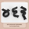 Heatless Hair Curler, Black Satin Covered Heatless Hair Curlers for Overnight Curls Flexi Rods for Heatless Curls to Heat Hair Curlers to Sleep In, Curling Rod Curlers for Straight Short Hair 6Pcs