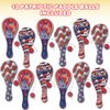 ArtCreativity Assorted Patriotic Paddle Balls, Set of 12, American Flag Paddleball with String, July 4th Party Favors for Kids, Fun Activity Toys for Memorial, Veterans, and Independence Day