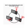 Projection Alarm Clock with USB Charging Multi-Function LED Large Digital Display Mirror Design Bedroom 180° Rotatable 24 Hour