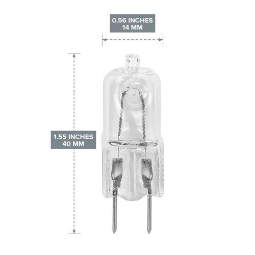 10 Pack-G8 50W 120V Halogen Light Bulbs JCD Type 110v 130v 50 Watt T4 G8 Under Cabinet Puck Lamp 120 Volt Undercabinet Microwave Oven Stove Top Kitchen Appliance Replacement Lighting Bi Pin Clear Lens