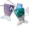 Starte Small Mini Coin Purse Messenger Bag Crossbody Satchel for Kids Girls,Mermaid Sequin Bling Bag for Girls Backpack,Purple