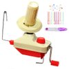 Yarn Winder by RRigo - Easy to Set Up and Use - Hand Operated Yarn Ball Winder 3.5 Ounce Capacity + 10 PCS Stitch Knitting Needles + 10 PCS Plastic Needles + 1PCS Scissors