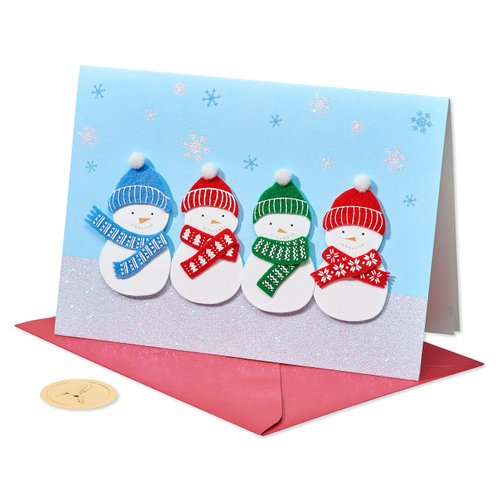 Papyrus Holiday Cards Boxed with Envelopes, Warmest Wishes, Snowmen (8-Count)