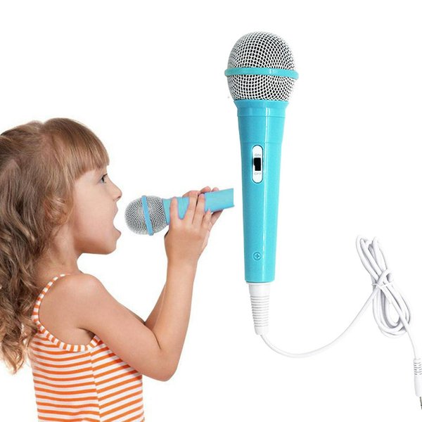 Pilarmuture Microphone for Kids, Kids Microphone for Singing Portable Dynamic Microphone with 3.5mm Jack Connector Handheld Karaoke Wired Microphone for Girls Boy Toy Gifts(Blue)