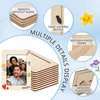 bovivanen Picture Frame Painting Craft Kit for 4" x 6" Photo, 10Pcs DIY Unfinished Wooden Picture Frames with 12Pcs Painting Color Pen and 4 Sheets Crystal Diamond Stickers for DIY Craft