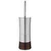 Toilet Brush with Decorative Stainless Steel Metal Container (Amber Brown)