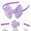 Semato Purple Rhinestones Hair Bows Headbands for Girls Ribbon Headbands Hair Hoops Cute Hair Accessories for Baby Girls Toddlers