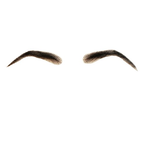 Justin Happy Fake Eyebrows Hair Extensions Handmade Human Hair Lace Eyebrows One Pair False Eyebrow Extensions for Women(Black)