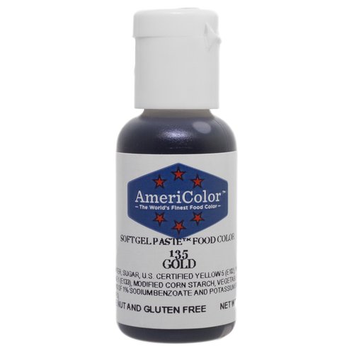 AmeriColor Soft Gel Paste - Gold Food Coloring, .75 Ounce