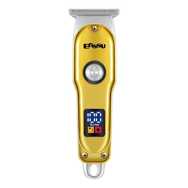 ENSSU Cordless Hair Clippers, Rechargeable T-Blade Trimmer with LCD Display, Professional Haircut & Grooming Kit for Men