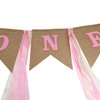 Ornaous Baby Girl 1st Birthday Party Decorations Set, First Birthday Hat and ONE Highchair Banner Cake Topper for Party Supplies (Pink)