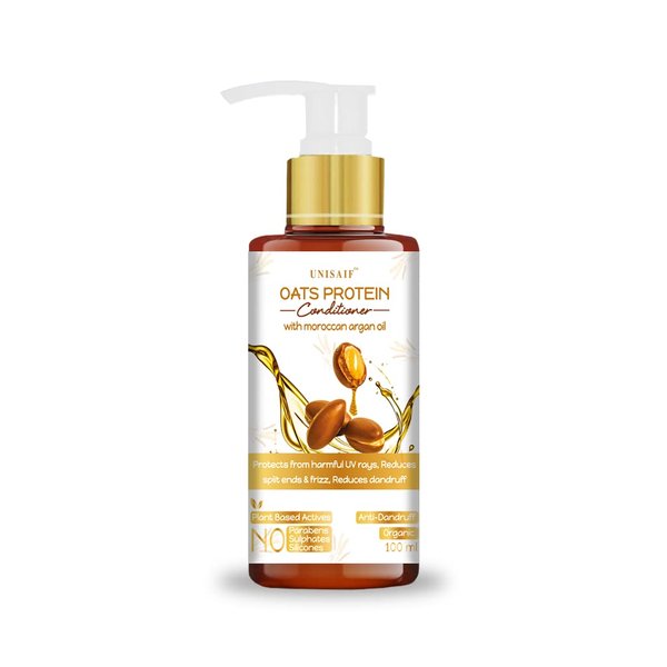 Unisaif Oats Protein Organic Hair Conditioner - Nourishing Hair Care Conditioner for Strength Shine and Repair | Deep Conditioner for Dry Damaged Hair | Sulphate Free | Silicon Free (100 ml).