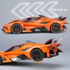 Toy Cars Apo Project EVO Model 1:32 Metal Diecast Car Toys with Light and Sound Pull Back Car for 3 4 5 6 7 Year Old Boys (Orange)