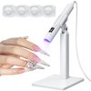 Mini UV Light for Gel Nails: Rechargeable Handheld UV Nail Lamp, Flash Cure Light for Gel x Nails LED Nail Lamp with Magnetic Stand, Fast Curing, Suitable for Home Manicure and Nail Salon