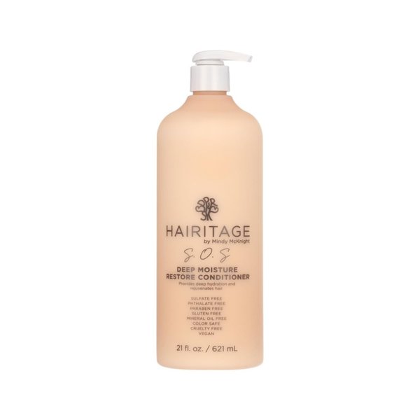 Hairitage S.O.S. Deep Moisture & Restore Deep Conditioner with Safflower Oil, 21 Fl Oz