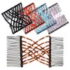 Beaupretty 3 Pcs Stretchy Double Comb Hair Clip Hair Combs Elastic Hair Comb Clip Hair Combs Accessories for Women Curly Thick Wavy Hair Ponytail