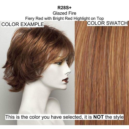 12" Simply Straight Pony Color R28S GLAZED FIRE - Hairdo Wigs Tru2Life Heat Friendly Synthetic Ponytail Makeover Curl Flat Iron Hairpiece Braid Updo Bundle MaxWigs Hairloss Booklet