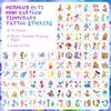 34 Sheets Mermaid Temporary Tattoos for Kids,102Pcs Mermaid Tattoo Stickers,Sea Animal Fake Tattoos Waterproof Tattoo Sticker Decor for Boys and Girls Party Favors Supplies