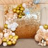 110pcs Gold Balloons 12 Inch Metallic Chrome Gold Balloon Garland Arch Kit for Birthday Baby Shower Anniversary Graduation Wedding Party Decorations