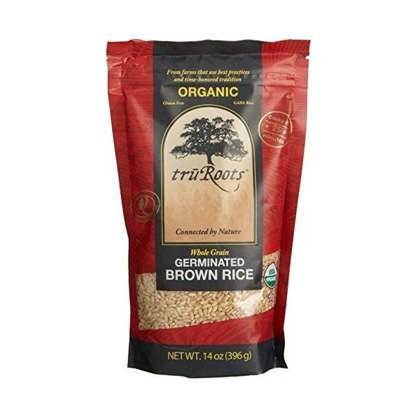 truRoots Organic Germinated Brown Rice 14 Ounces (Case of 6)