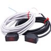 Twidec/6 Digits 0-999999 Customer Traffic Counter 100V-240VAC LED Auto Display Digital People Counter + 0-8M NPN 1 Pair Photoelectric Switch Sensor T61+ 2Pcs Holder